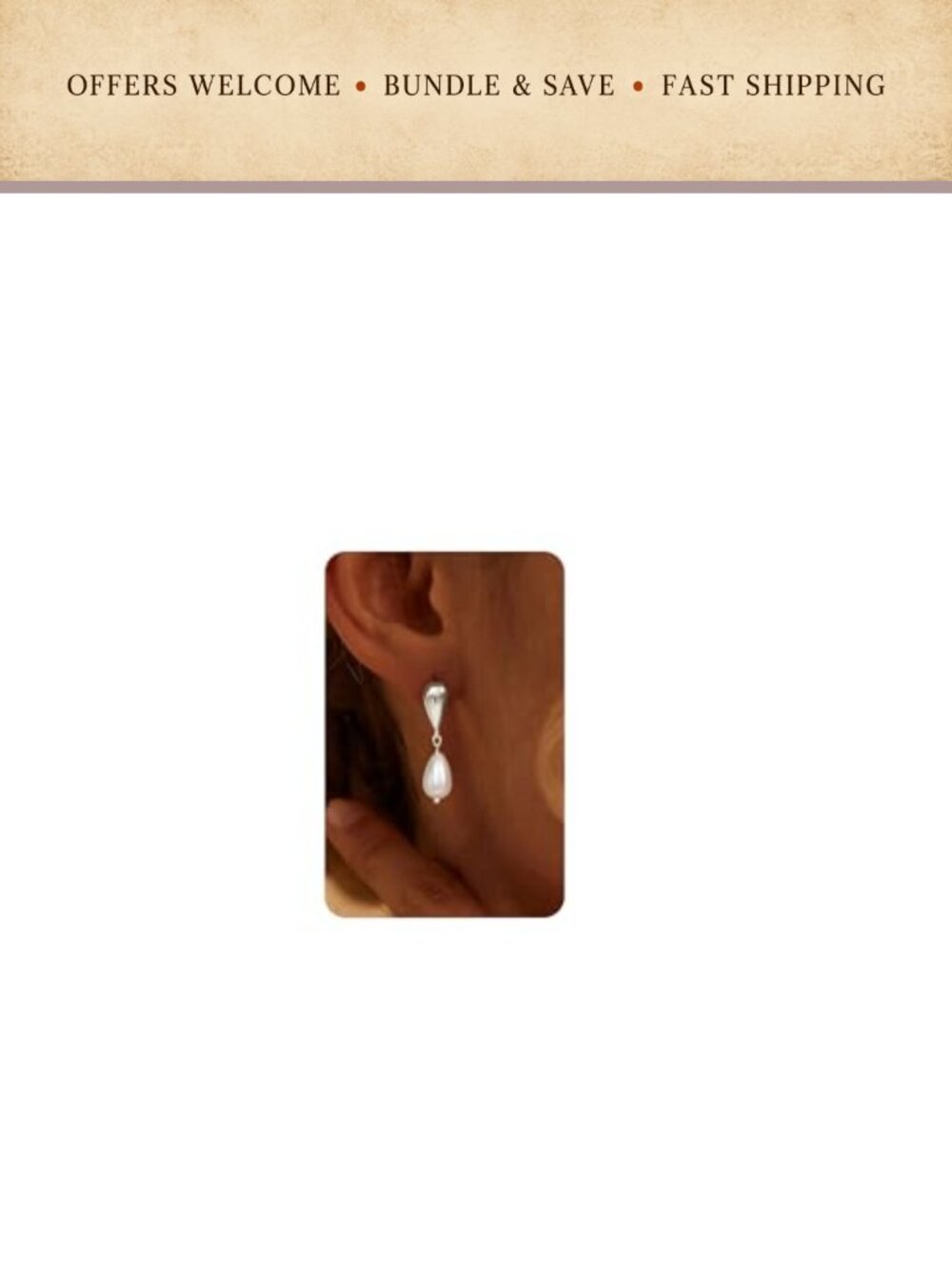 925 Sterling Silver CZ Pearl Drop Dangle Earrings for Women
